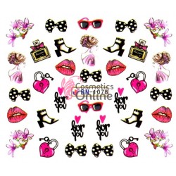 Stickere cu Apa pentru unghii cod BN1078 - Valentines Day